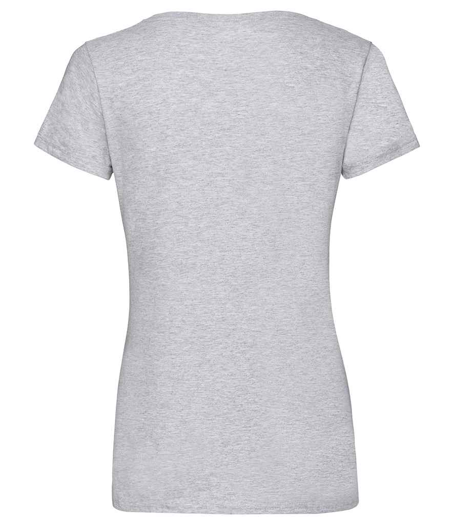Fruit of the Loom Lady Fit Value V Neck T-Shirt | Heather Grey - Lancashire Teamwear