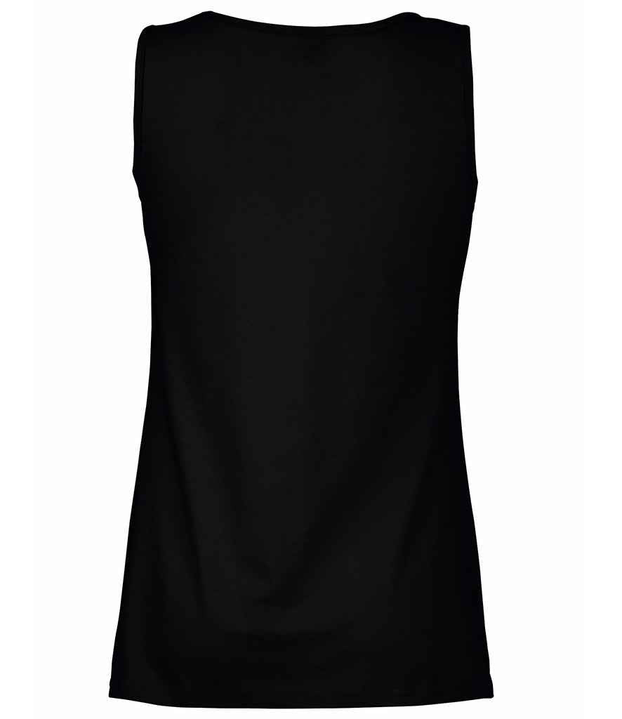 Fruit of the Loom Lady Fit Value Vest | Black T-Shirt - Lancashire Teamwear