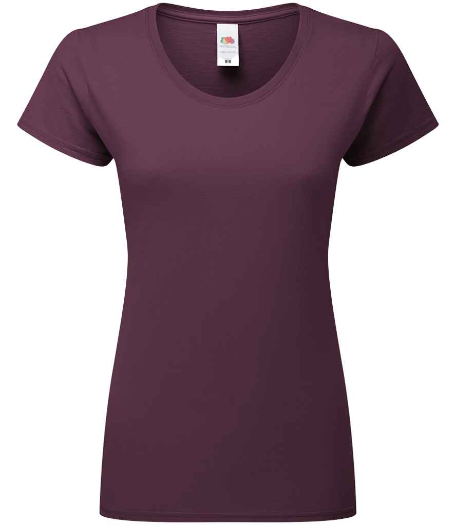 Fruit of the Loom Ladies Iconic 195 T-Shirt | Dark Plum Dark Plum