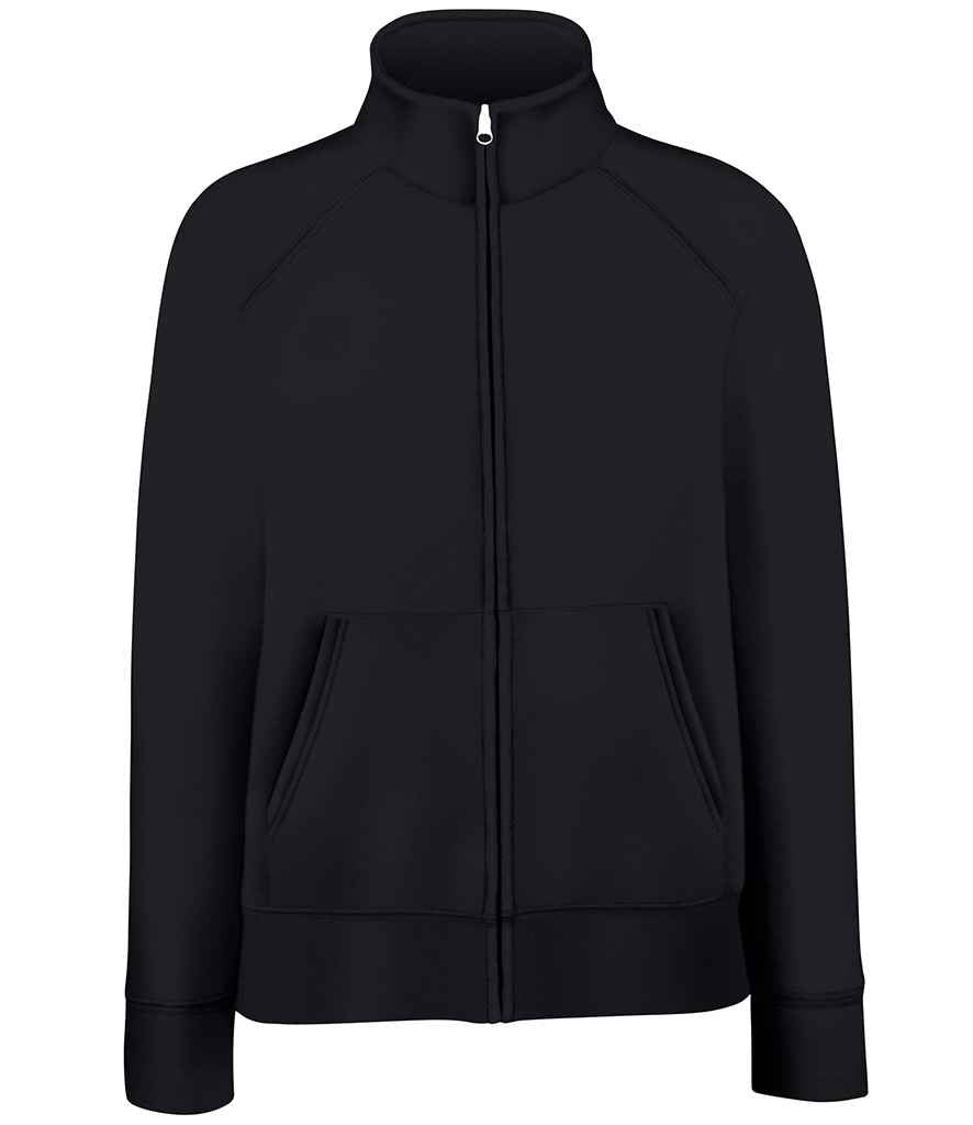 Fruit of the Loom Premium Lady Fit Sweat Jacket | Black - Lancashire Teamwear