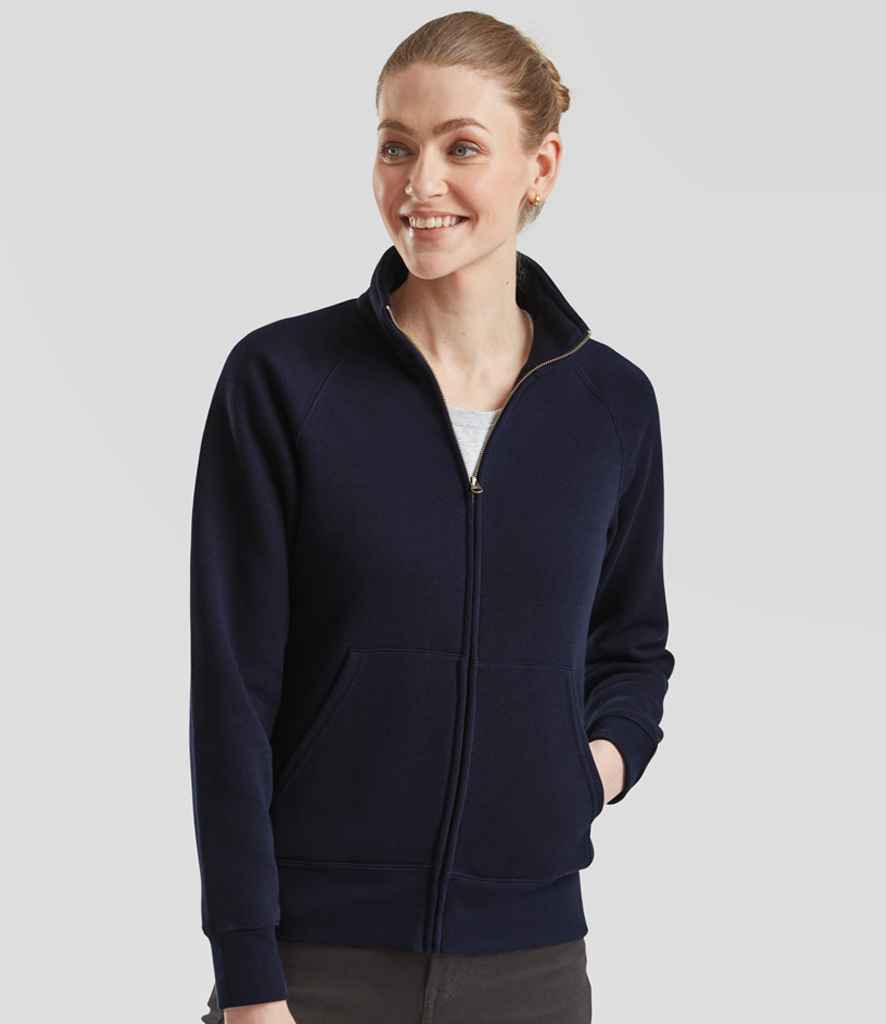 Fruit of the Loom Premium Lady Fit Sweat Jacket | Deep Navy - Lancashire Teamwear