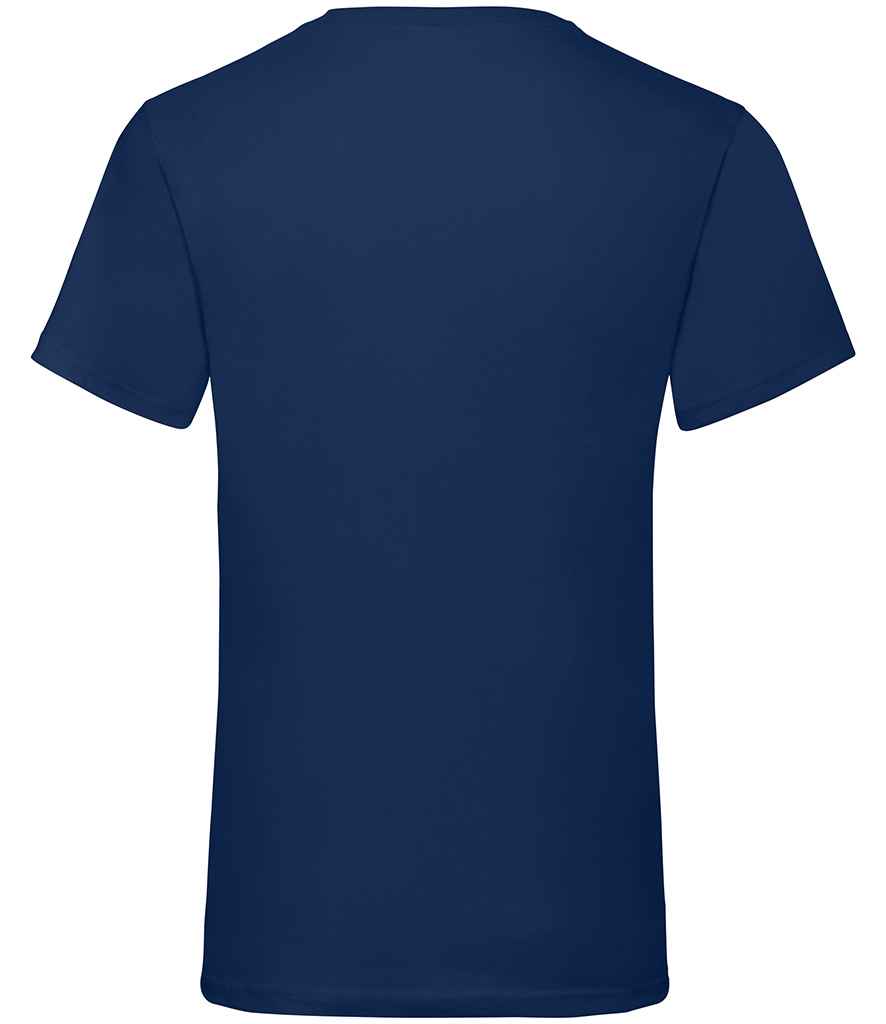 Fruit of the Loom V Neck Value T-Shirt | Navy - Lancashire Teamwear