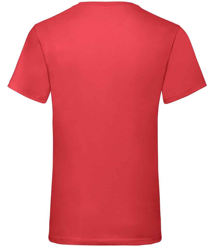 Fruit of the Loom V Neck Value T-Shirt | Red - Lancashire Teamwear