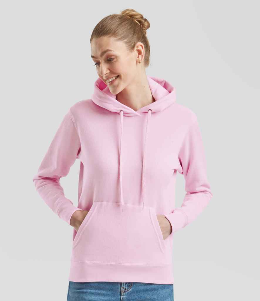 Fruit of the Loom Classic Lady Fit Hooded Sweatshirt | Light Pink - Lancashire Teamwear