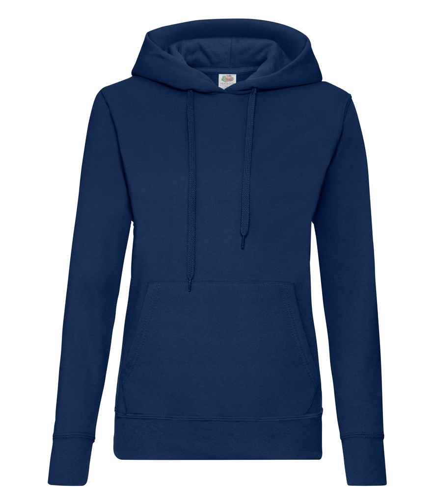 Fruit of the Loom Classic Lady Fit Hooded Sweatshirt | Navy - Lancashire Teamwear