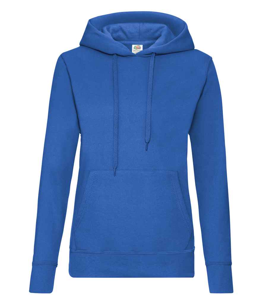 Fruit of the Loom Classic Lady Fit Hooded Sweatshirt | Royal Blue - Lancashire Teamwear
