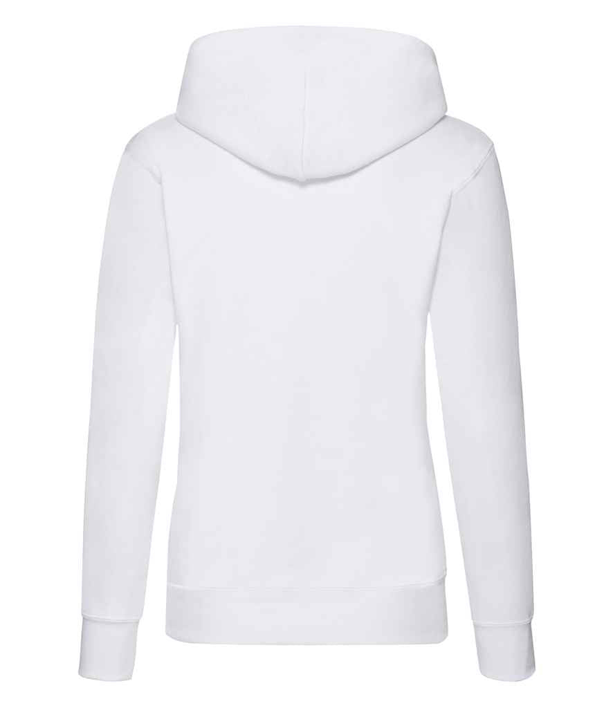 Fruit of the Loom Classic Lady Fit Hooded Sweatshirt | White - Lancashire Teamwear