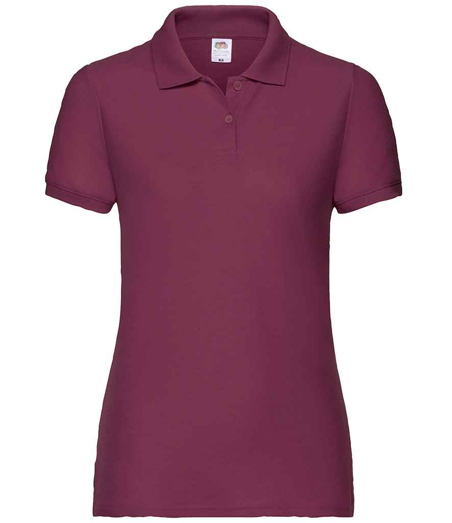 Fruit of the Loom Lady Fit Piqué Polo Shirt | Burgundy - Lancashire Teamwear