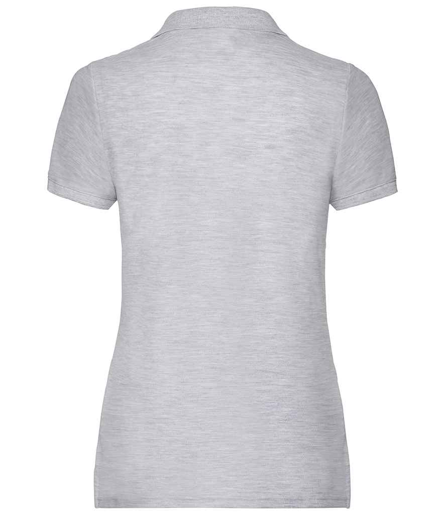 Fruit of the Loom Lady Fit Piqué Polo Shirt | Heather Grey - Lancashire Teamwear