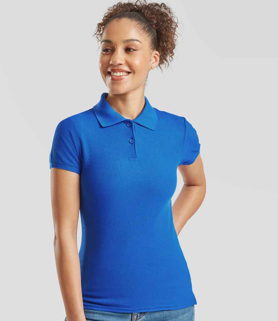 Fruit of the Loom Lady Fit Piqué Polo Shirt | Royal Blue - Lancashire Teamwear