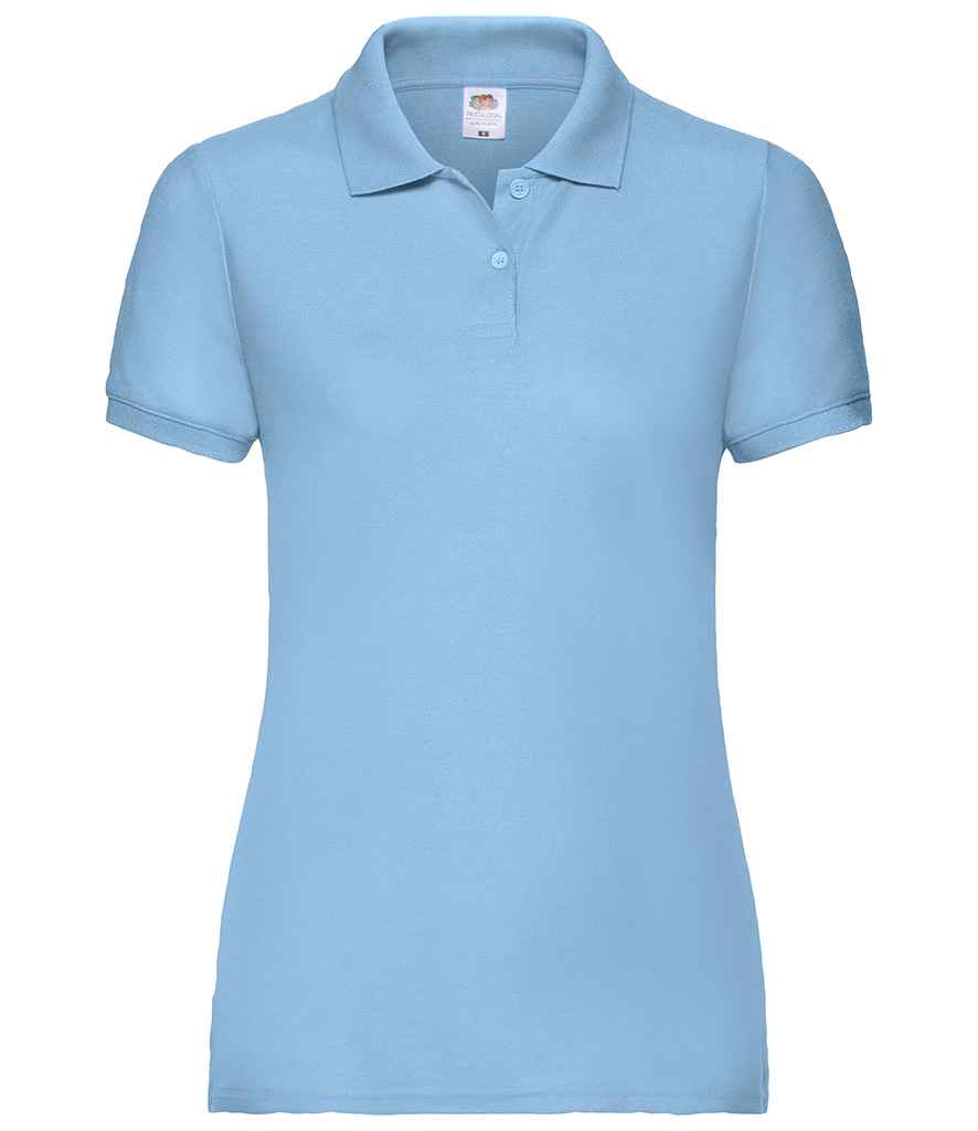 Fruit of the Loom Lady Fit Piqué Polo Shirt | Sky Blue - Lancashire Teamwear