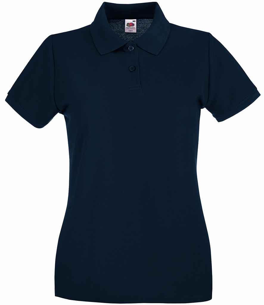Fruit of the Loom Lady-Fit Premium Cotton Piqué Polo Shirt | Deep Navy - Lancashire Teamwear