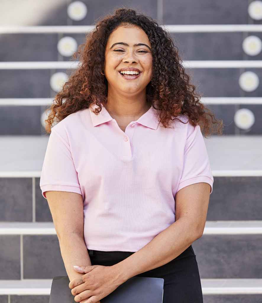 Fruit of the Loom Lady-Fit Premium Cotton Piqué Polo Shirt | Light Pink - Lancashire Teamwear