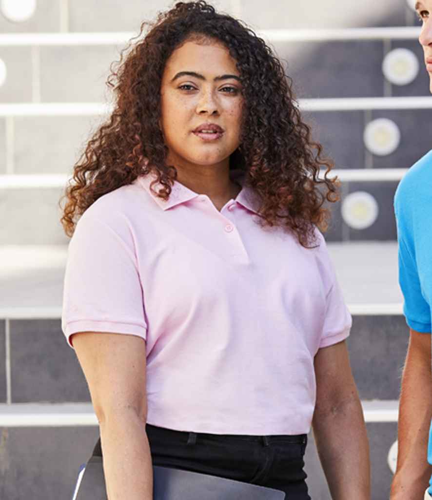 Fruit of the Loom Lady-Fit Premium Cotton Piqué Polo Shirt | Light Pink - Lancashire Teamwear