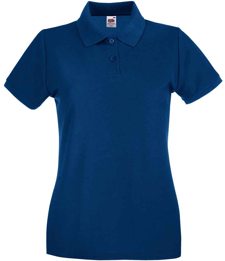 Fruit of the Loom Lady-Fit Premium Cotton Piqué Polo Shirt | Navy - Lancashire Teamwear