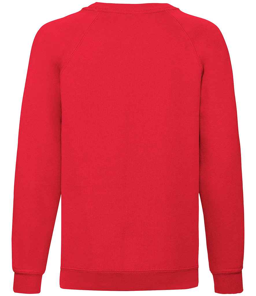 Fruit of the Loom Kids Classic Raglan Sweatshirt | Red - Lancashire Teamwear