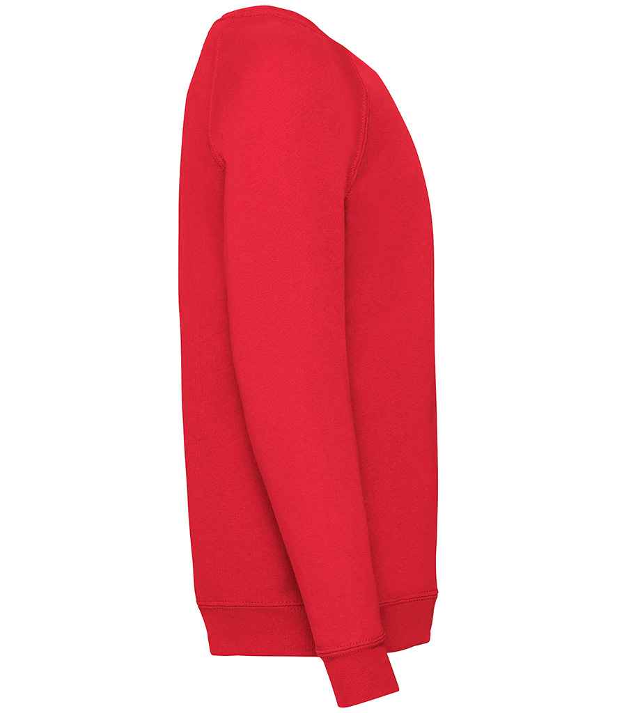 Fruit of the Loom Kids Classic Raglan Sweatshirt | Red - Lancashire Teamwear