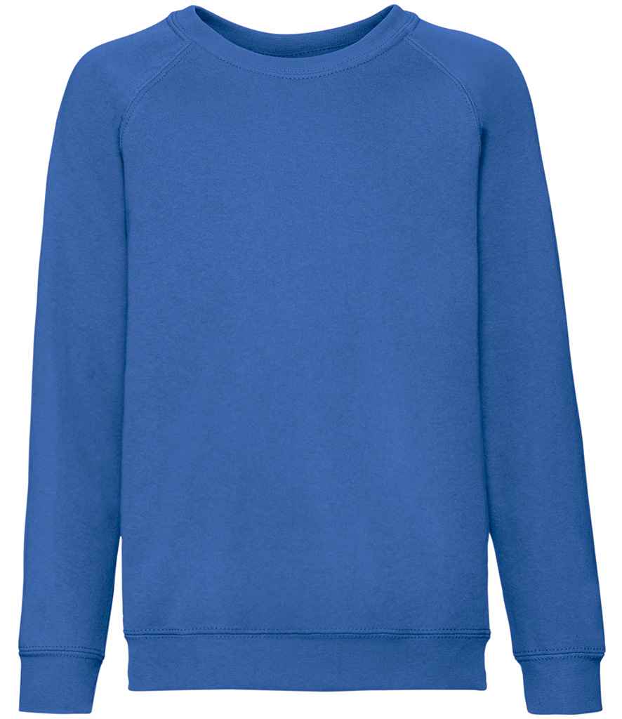Fruit of the Loom Kids Classic Raglan Sweatshirt | Royal Blue - Lancashire Teamwear