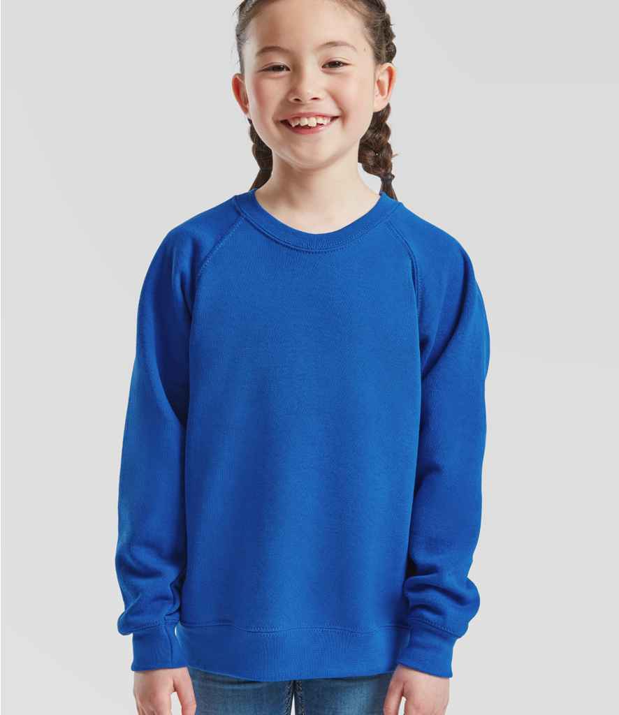 Fruit of the Loom Kids Classic Raglan Sweatshirt | Royal Blue - Lancashire Teamwear
