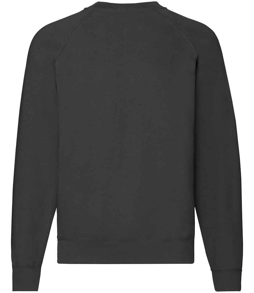 Fruit of the Loom Classic Raglan Sweatshirt | Black - Lancashire Teamwear