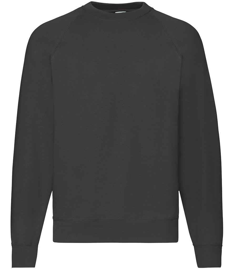 Fruit of the Loom Classic Raglan Sweatshirt | Black - Lancashire Teamwear
