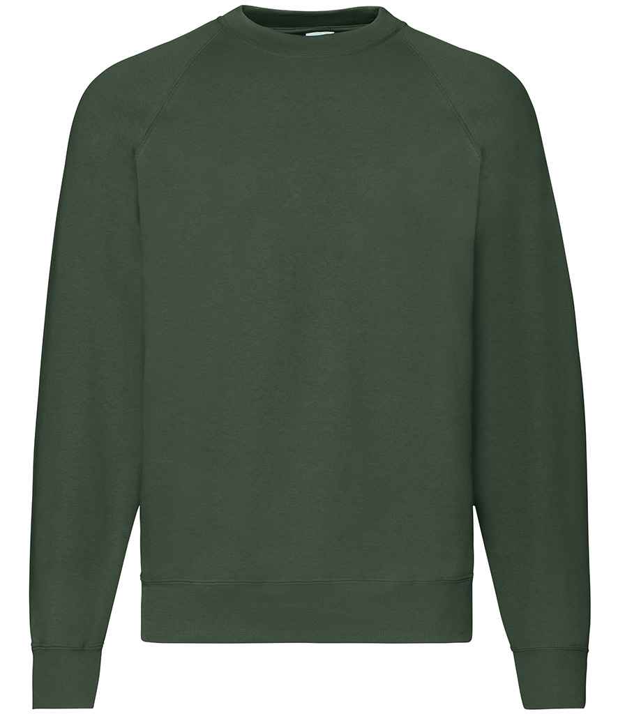 Fruit of the Loom Classic Raglan Sweatshirt | Bottle Green - Lancashire Teamwear