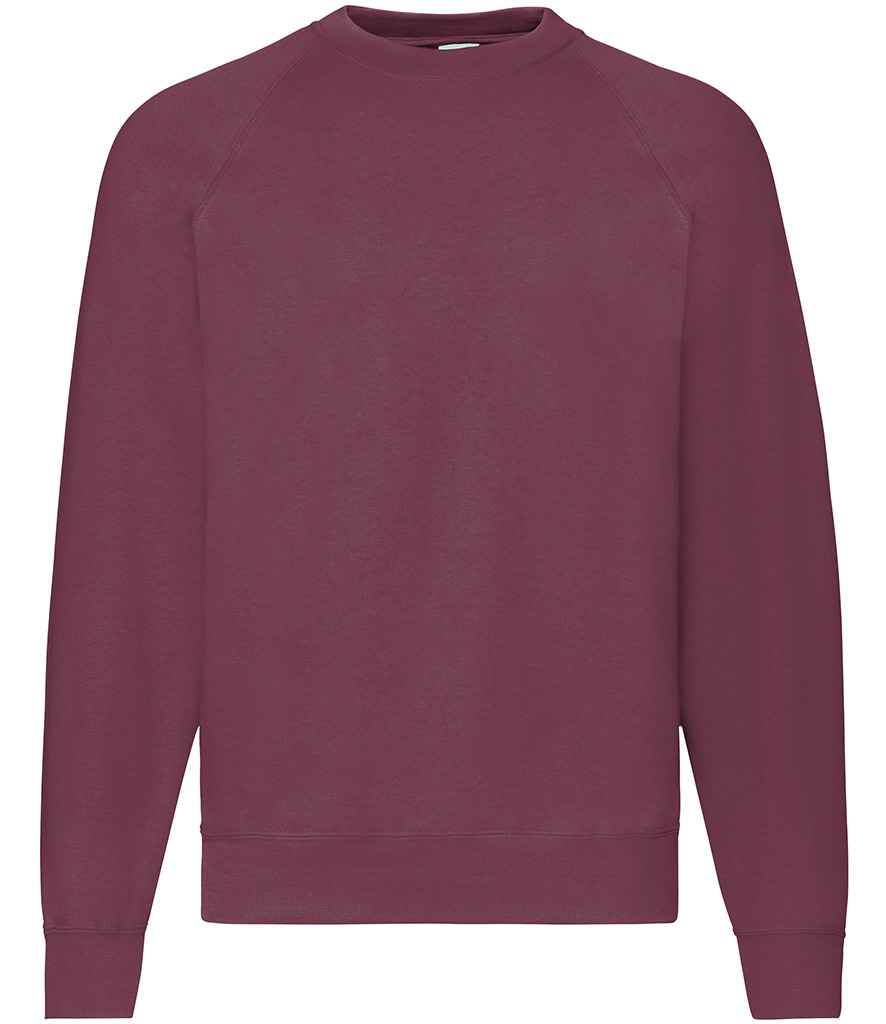 Fruit of the Loom Classic Raglan Sweatshirt | Burgundy - Lancashire Teamwear