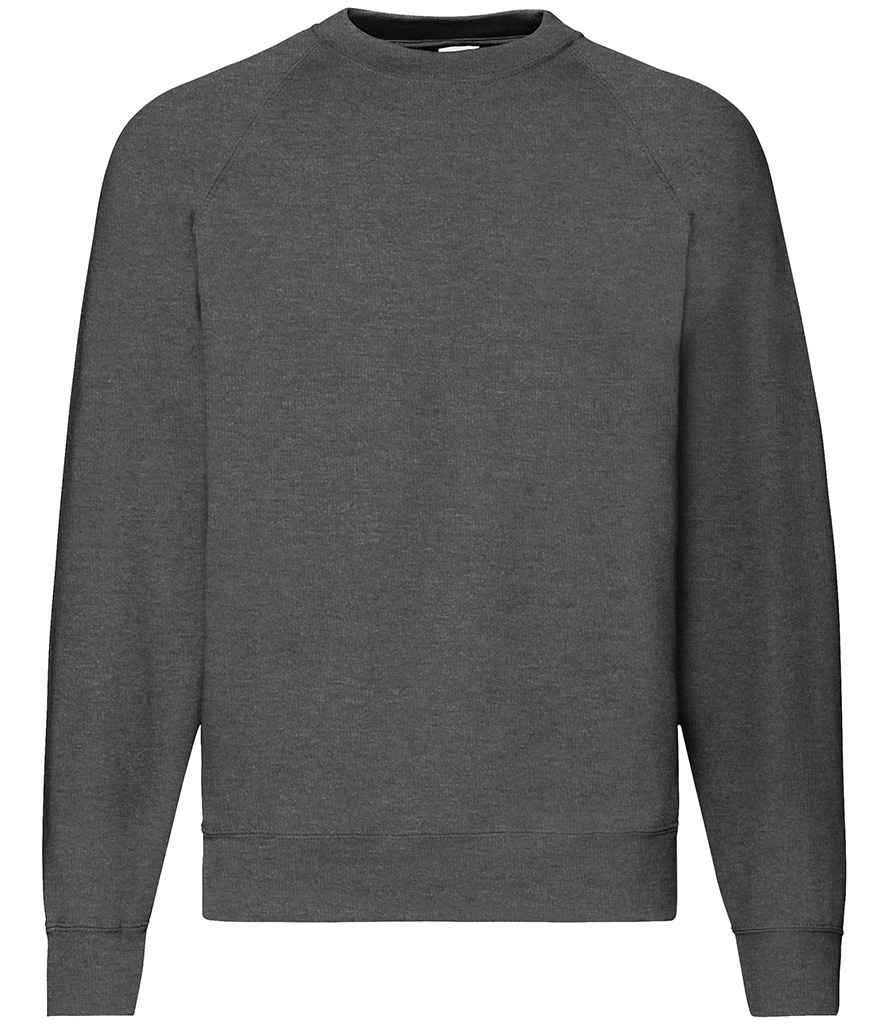 Fruit of the Loom Classic Raglan Sweatshirt | Dark Heather - Lancashire Teamwear