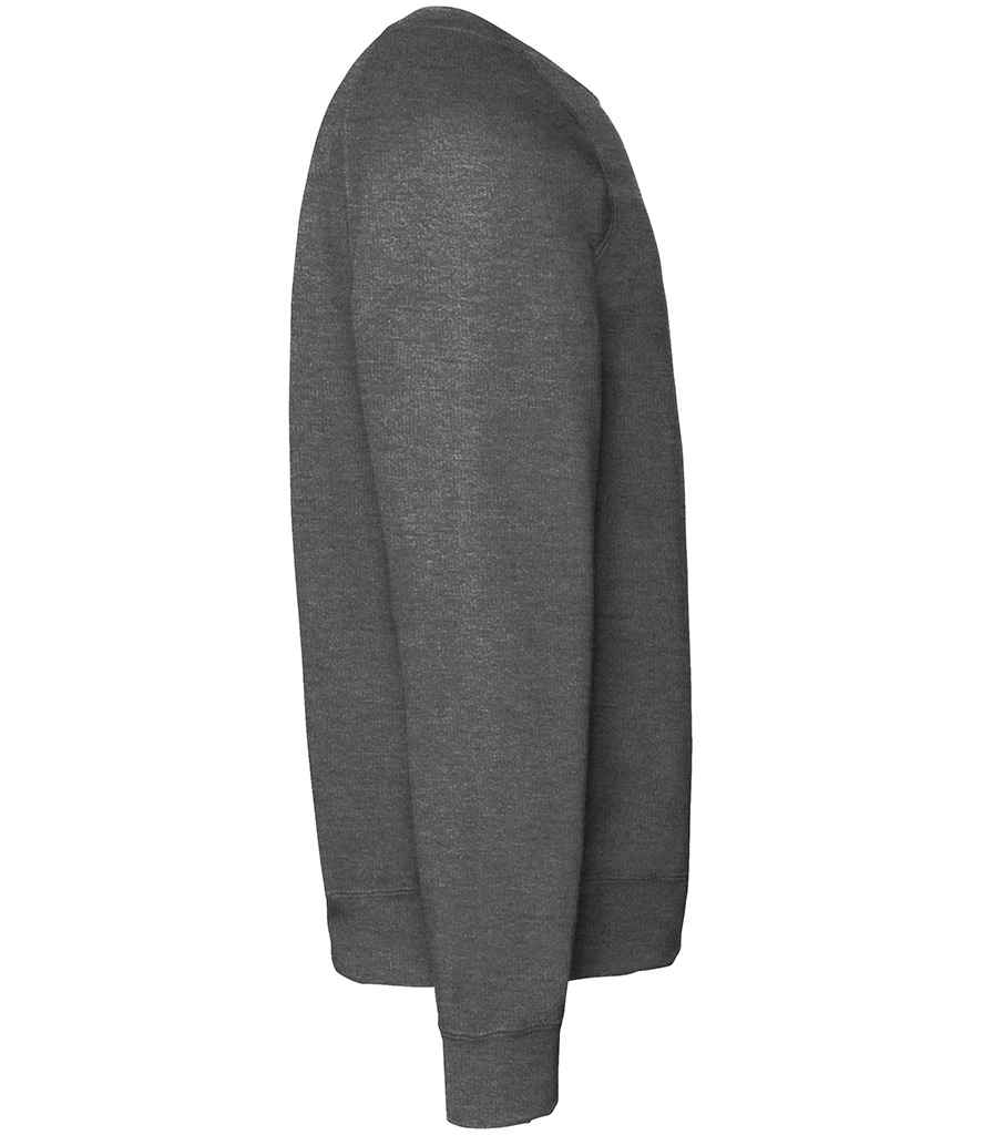 Fruit of the Loom Classic Raglan Sweatshirt | Dark Heather - Lancashire Teamwear