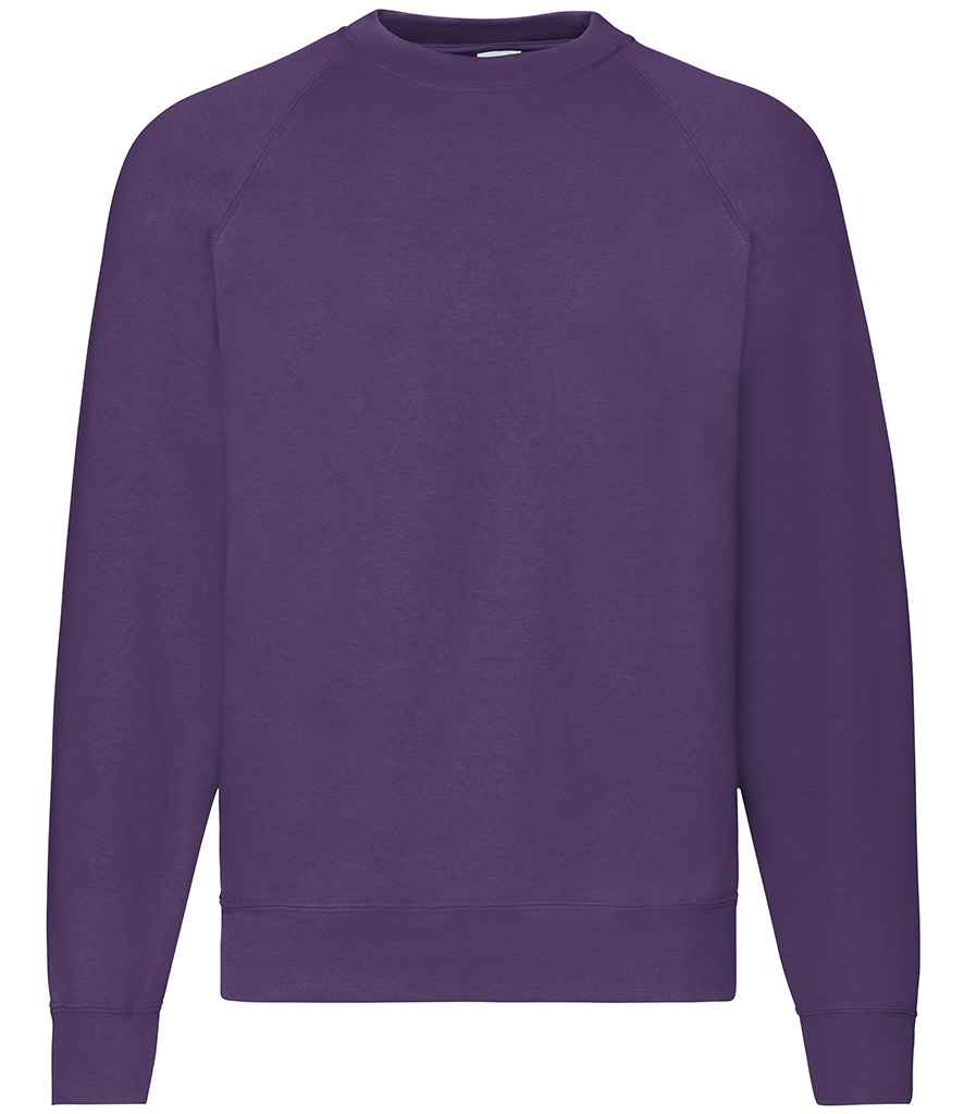 Fruit of the Loom Classic Raglan Sweatshirt | Purple - Lancashire Teamwear