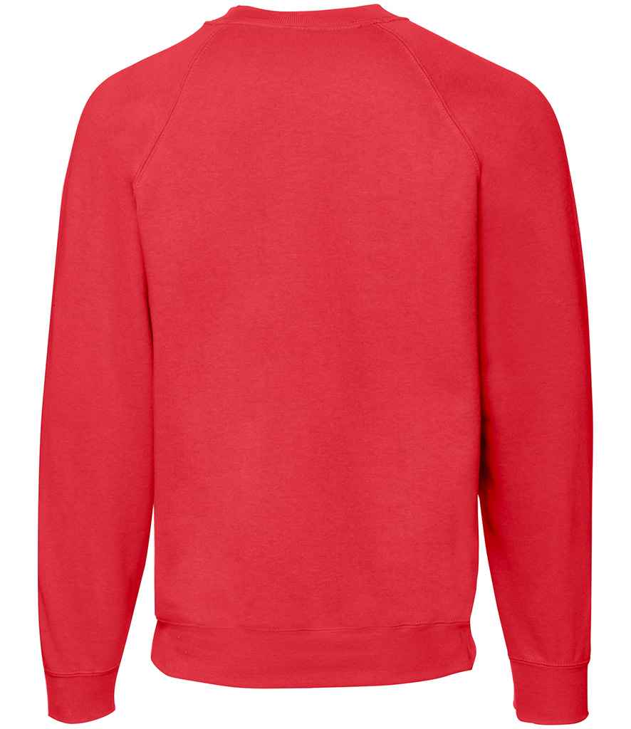 Fruit of the Loom Classic Raglan Sweatshirt | Red - Lancashire Teamwear