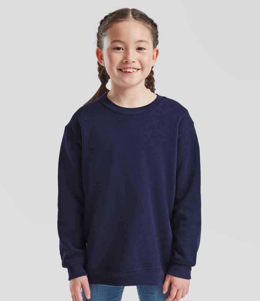 Fruit of the Loom Kids Classic Drop Shoulder Sweatshirt | Deep Navy - Lancashire Teamwear