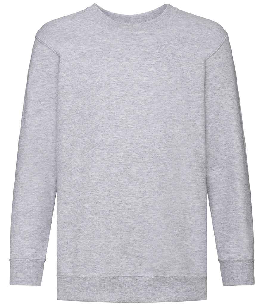 Fruit of the Loom Kids Classic Drop Shoulder Sweatshirt | Heather Grey - Lancashire Teamwear