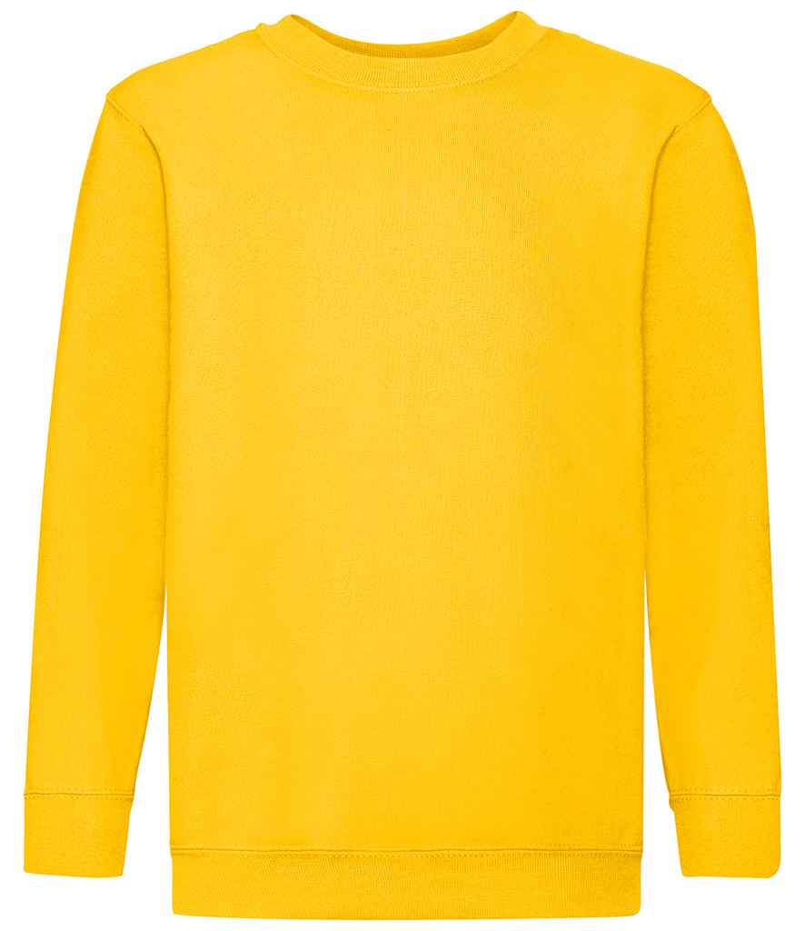 Fruit of the Loom Kids Classic Drop Shoulder Sweatshirt | Sunflower - Lancashire Teamwear