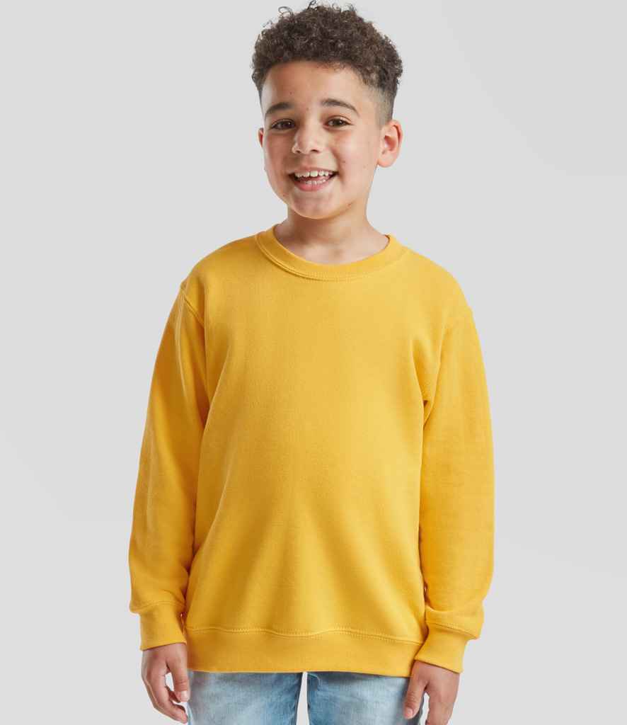 Fruit of the Loom Kids Classic Drop Shoulder Sweatshirt | Sunflower - Lancashire Teamwear