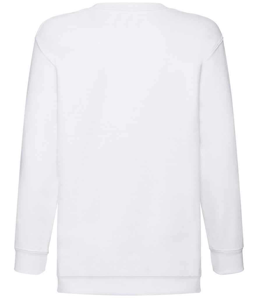 Fruit of the Loom Kids Classic Drop Shoulder Sweatshirt | White - Lancashire Teamwear