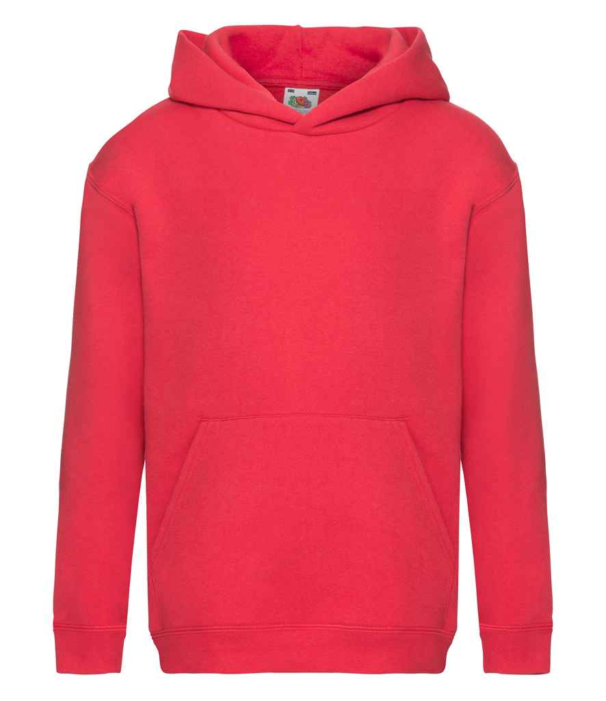 Fruit of the Loom Kids Premium Hooded Sweatshirt | Red - Lancashire Teamwear