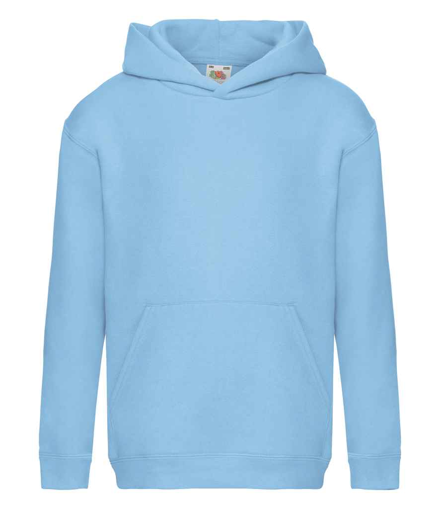 Fruit of the Loom Kids Premium Hooded Sweatshirt Sky Blue