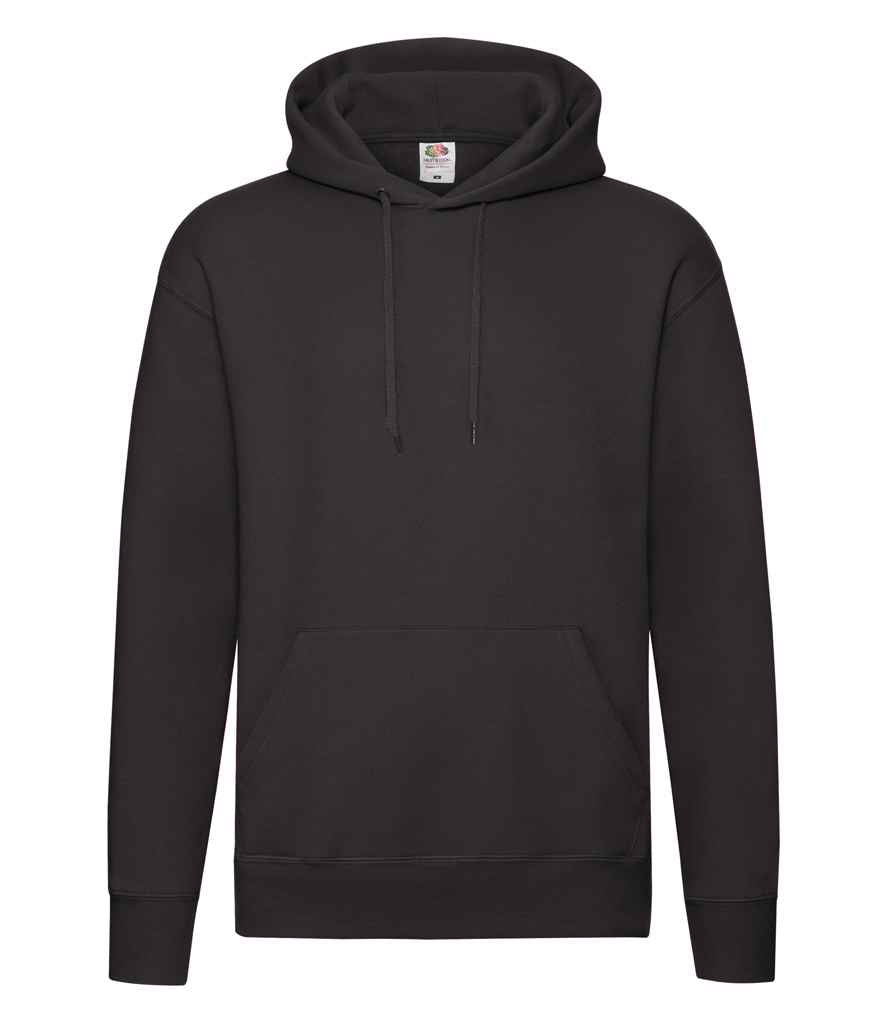 Fruit of the Loom Premium Hooded Sweatshirt | Black - Lancashire Teamwear