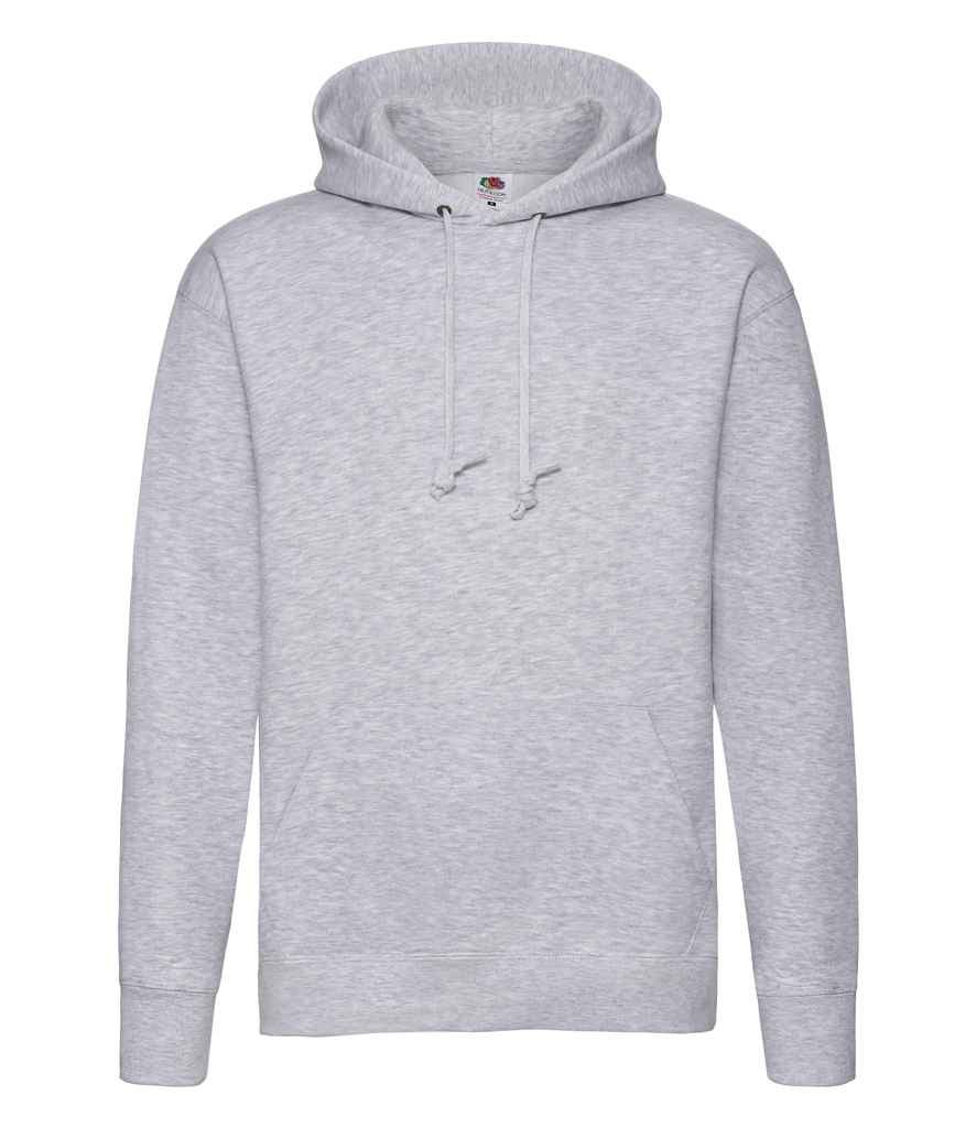 Fruit of the Loom Premium Hooded Sweatshirt | Heather Grey - Lancashire Teamwear