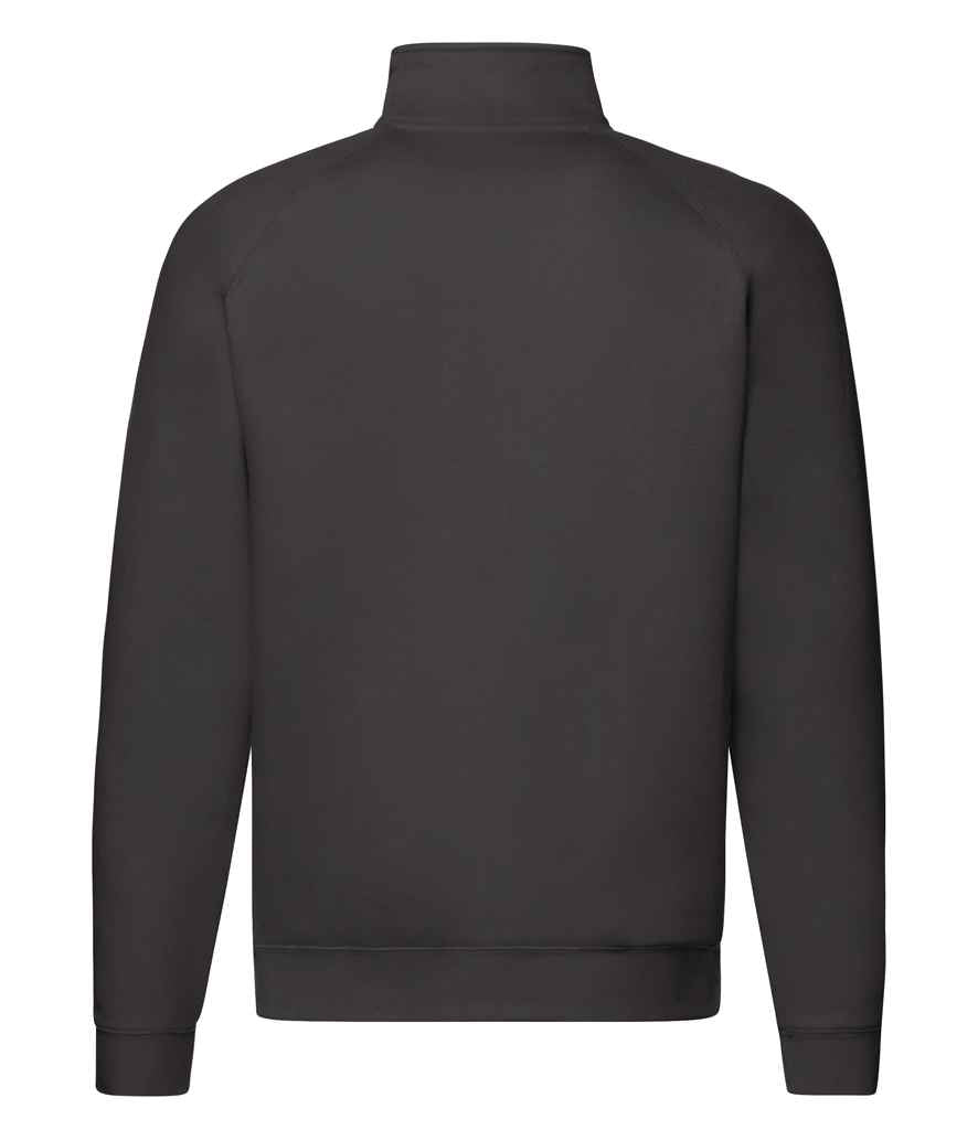 Fruit of the Loom Premium Zip Neck Sweatshirt | Black - Lancashire Teamwear