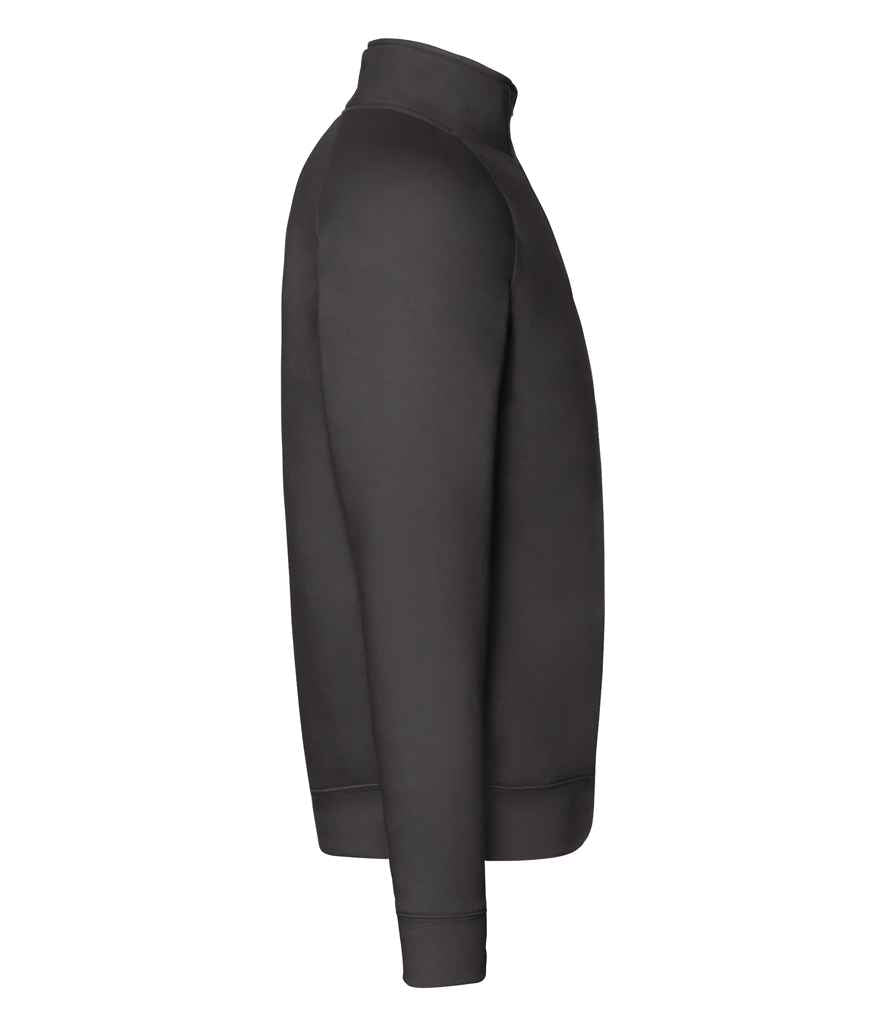 Fruit of the Loom Premium Zip Neck Sweatshirt | Black - Lancashire Teamwear