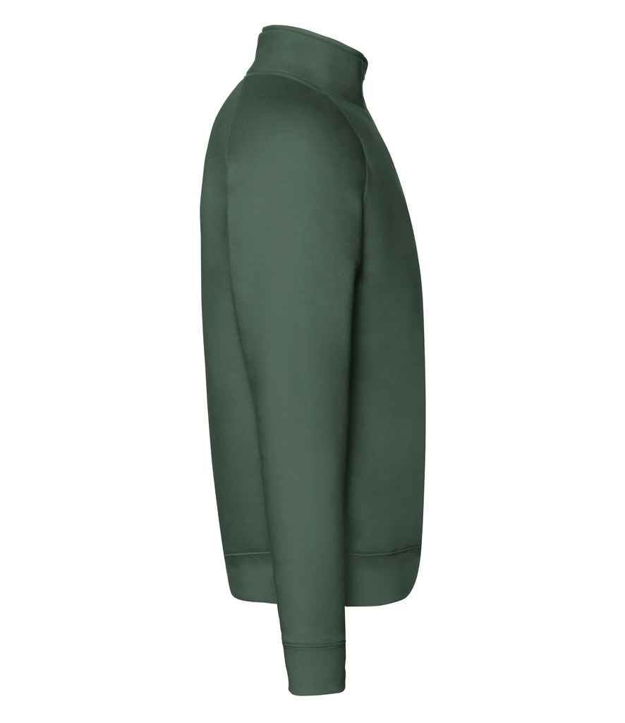 Fruit of the Loom Premium Zip Neck Sweatshirt | Bottle Green - Lancashire Teamwear