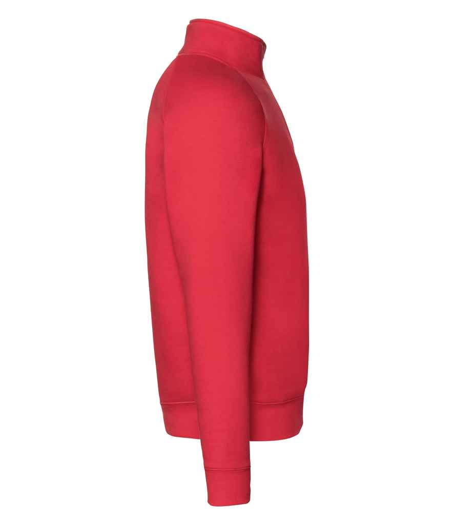 Fruit of the Loom Premium Zip Neck Sweatshirt | Red - Lancashire Teamwear