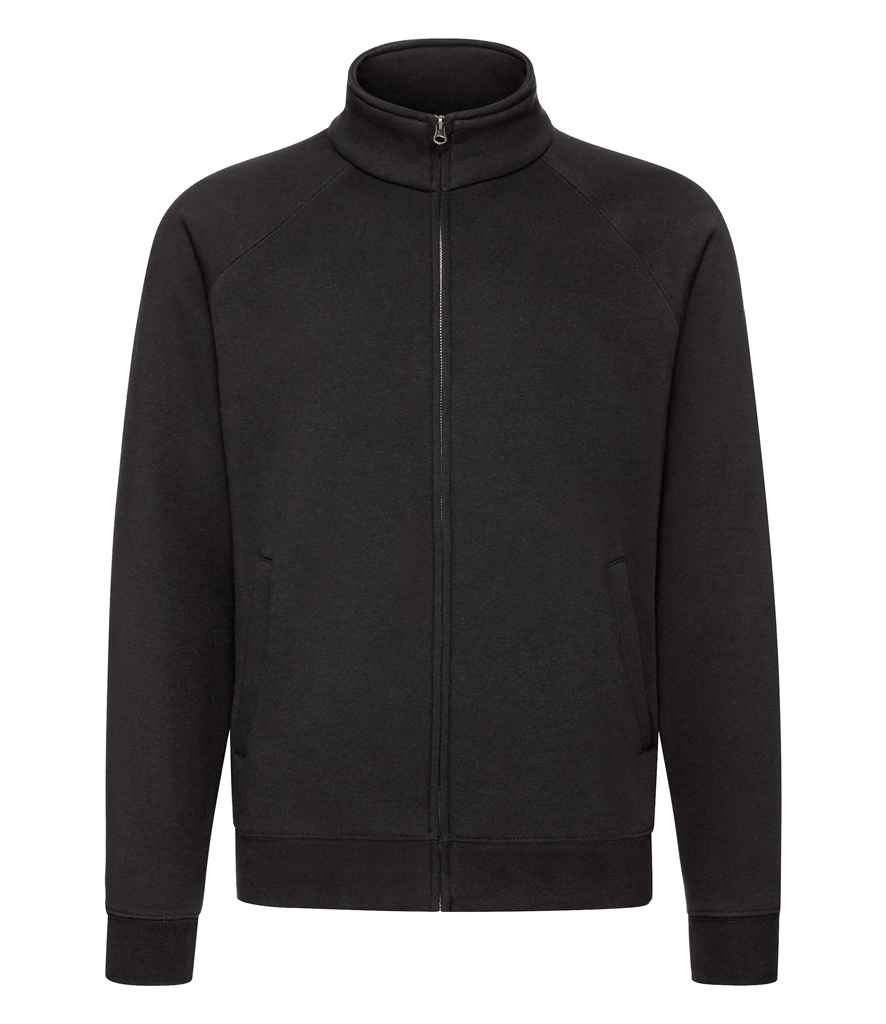 Fruit of the Loom Premium Sweat Jacket | Black Sweatshirt - Lancashire Teamwear