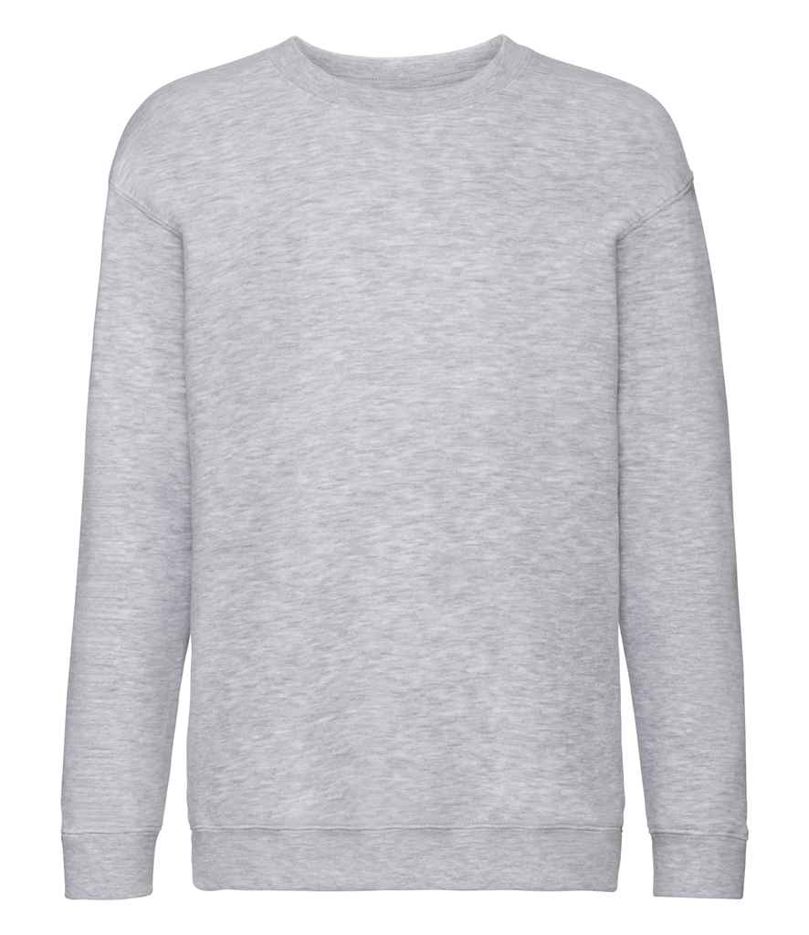 Fruit of the Loom Kids Premium Drop Shoulder Sweatshirt | Heather Grey - Lancashire Teamwear