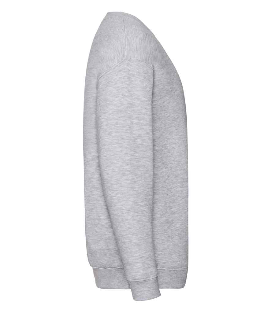 Fruit of the Loom Kids Premium Drop Shoulder Sweatshirt | Heather Grey - Lancashire Teamwear