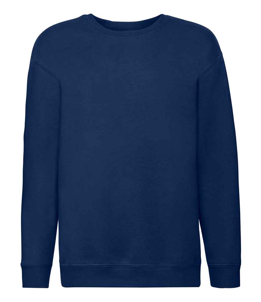 Fruit of the Loom Kids Premium Drop Shoulder Sweatshirt | Navy - Lancashire Teamwear
