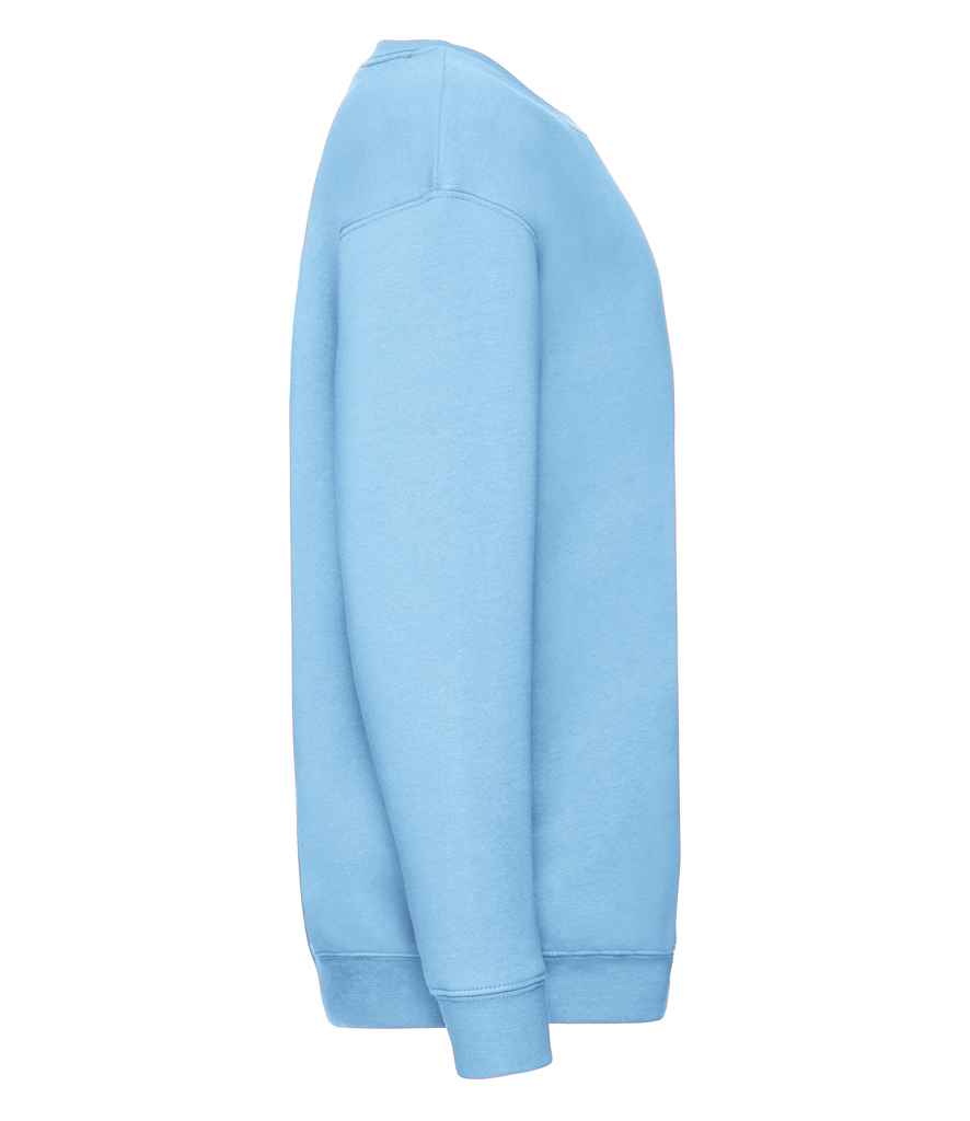Fruit of the Loom Kids Premium Drop Shoulder Sweatshirt | Sky Blue - Lancashire Teamwear
