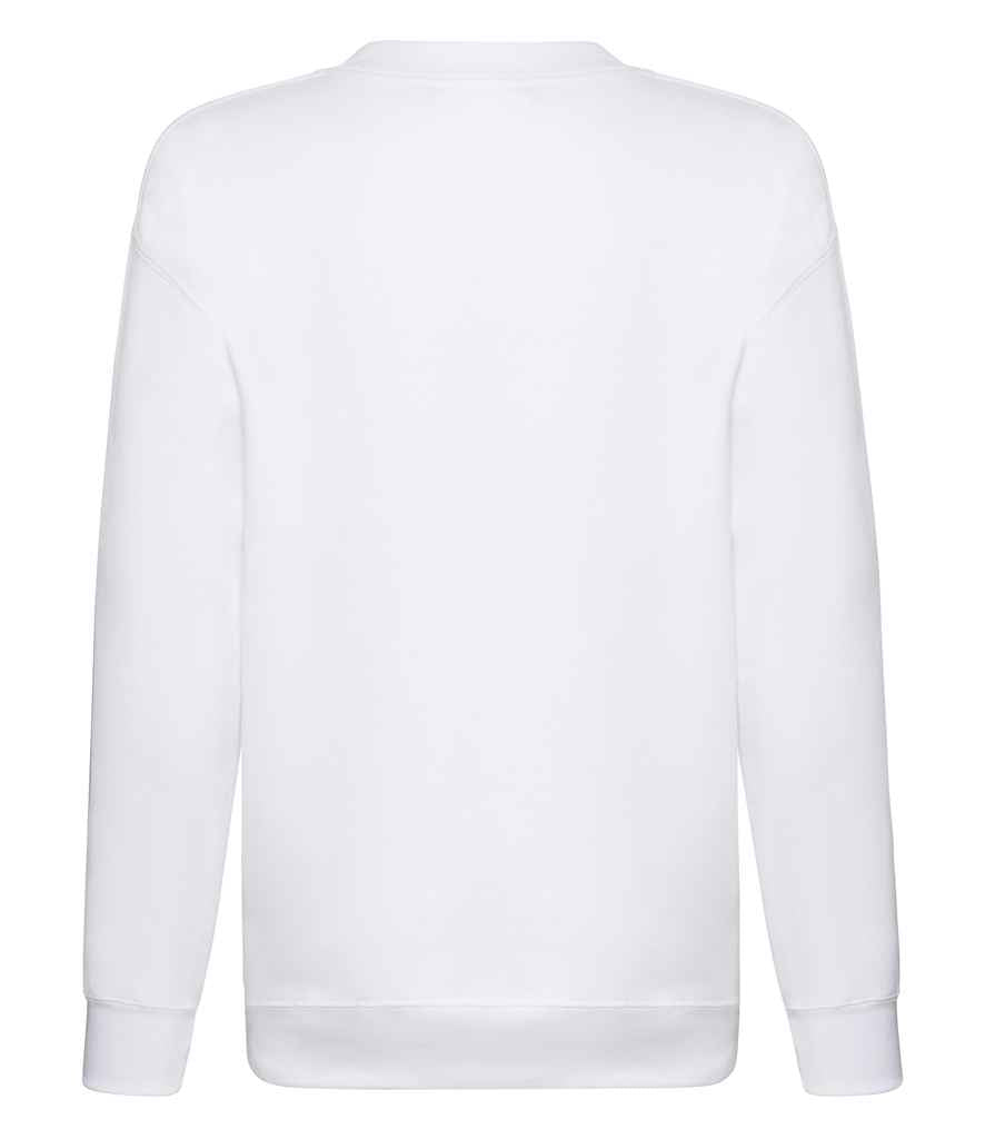 Fruit of the Loom Kids Premium Drop Shoulder Sweatshirt | White - Lancashire Teamwear